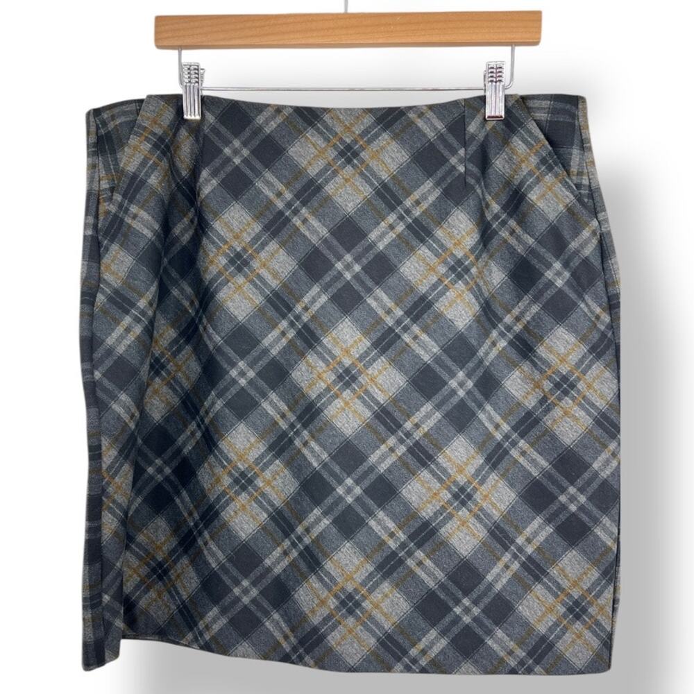 Cabi Plaid Mini Skirt Women's 16 Plus Size‎ Academia Dark Academia Capsule